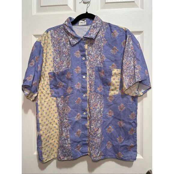 Aritzia Tops - Aritzia Wilfred linen paisley button up shirt M